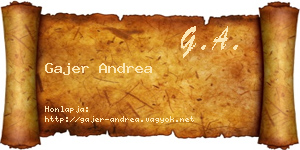 Gajer Andrea névjegykártya