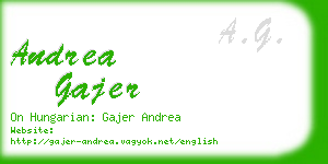 andrea gajer business card